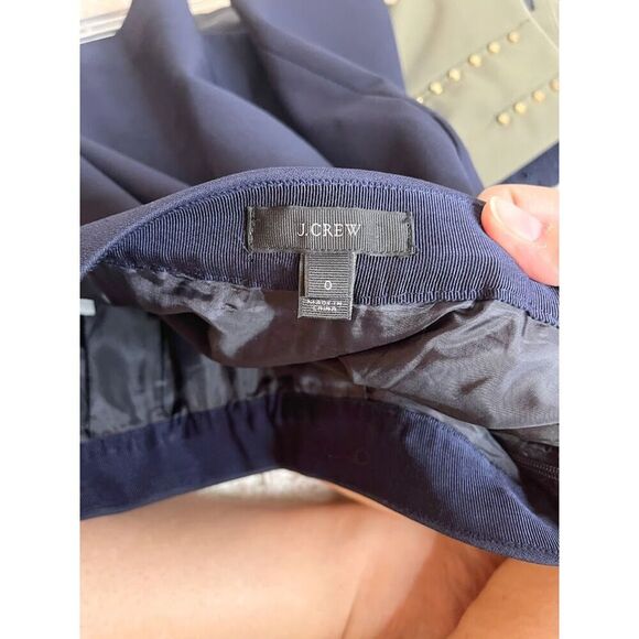 J. Crew Crepe Box Pleated A Line Fully Lined Mini Skirt - Picture 6 of 7